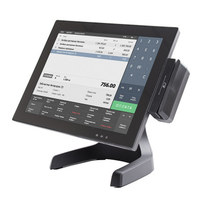 Сенсорный моноблок Poscenter POS400 (J1900, P-CAP, RAM 4Gb / SSD 64Gb, MSR), Windows 10 IoT Entry