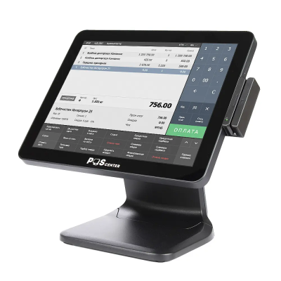 Сенсорный моноблок POSCenter POS101 (15", Resistive, J3455, RAM 4Gb, SSD 128Gb, MSR) без ОС